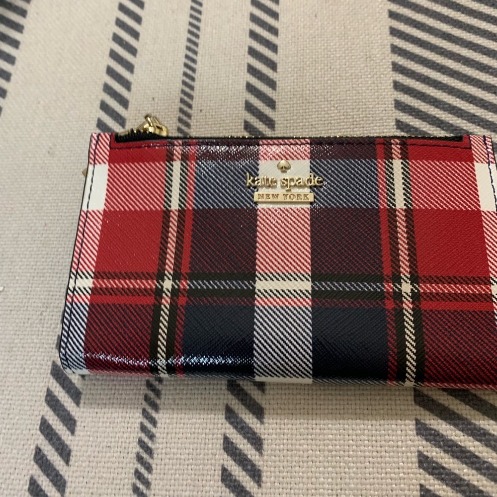 Kate Spade small plaid wallet